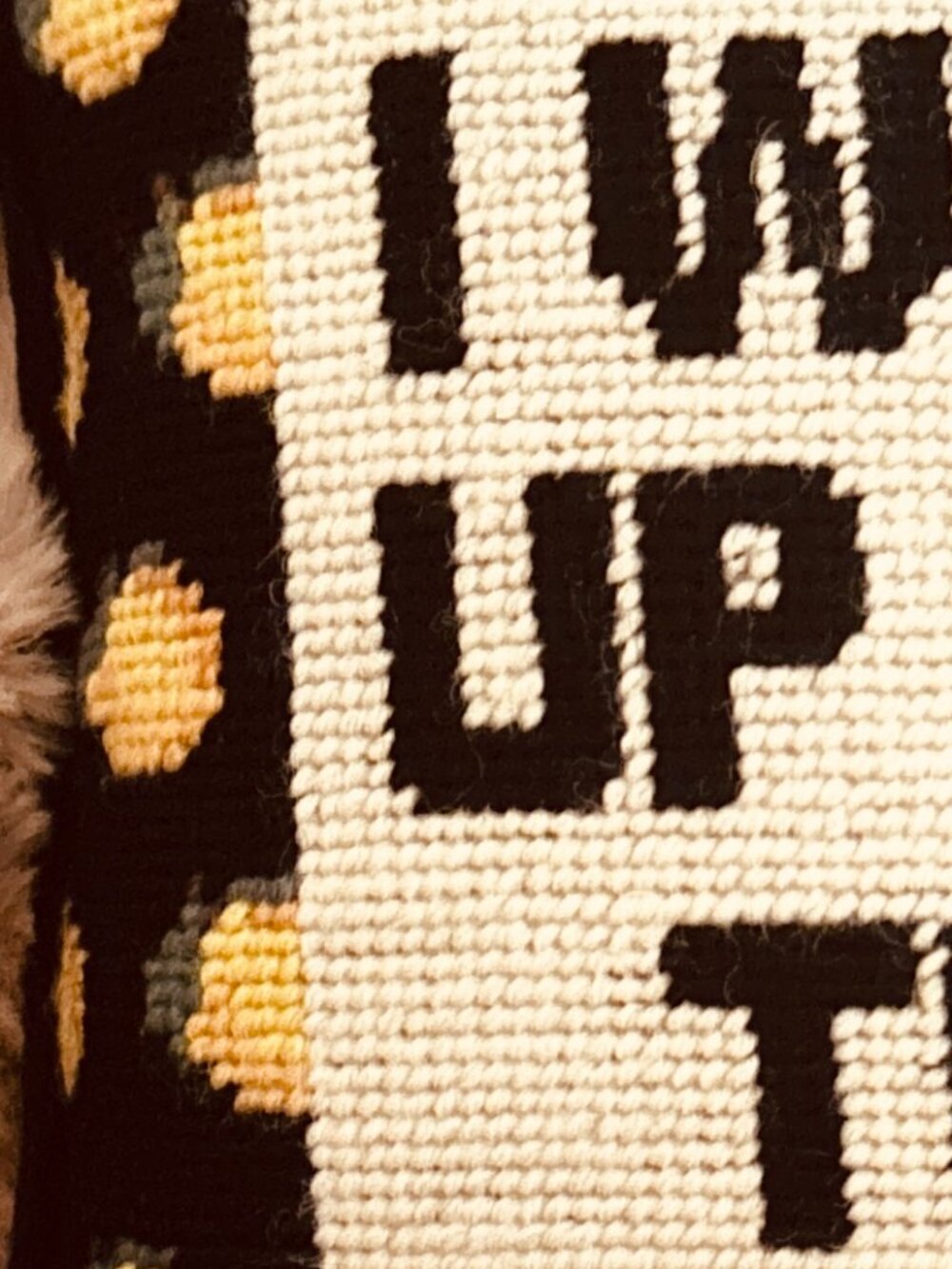 FURBISH STUDIO NEEDLEPOINT PILLOW - Picture 3 of 5